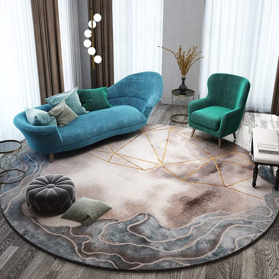 Овальный ковер в интерьере