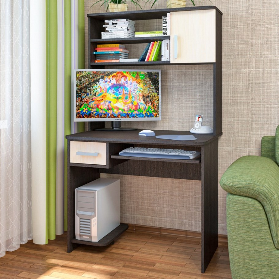 Стол компьютерный СК-1 венге/дуб молочный