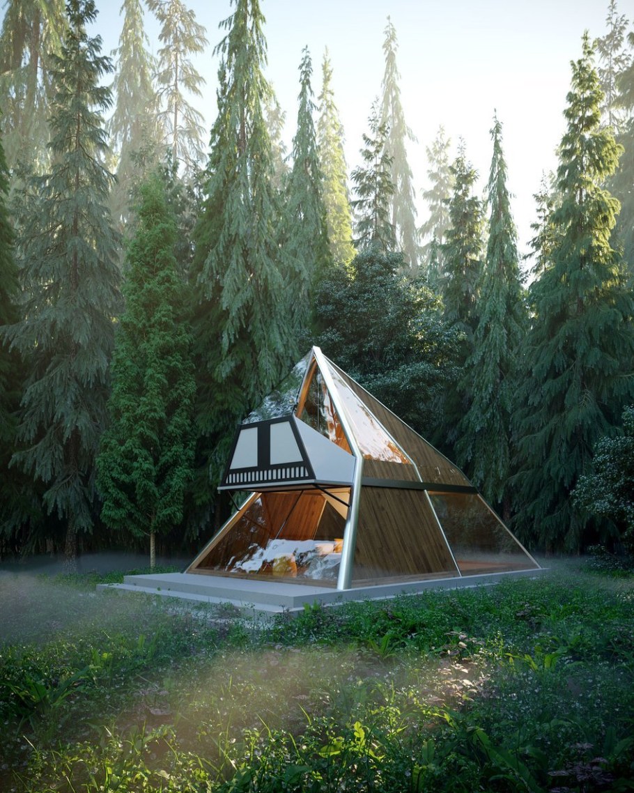 Домик шалаш Манская Заимка