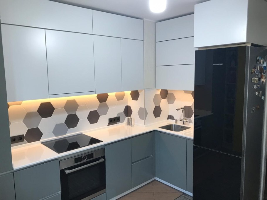 Кухня из матовой эмали