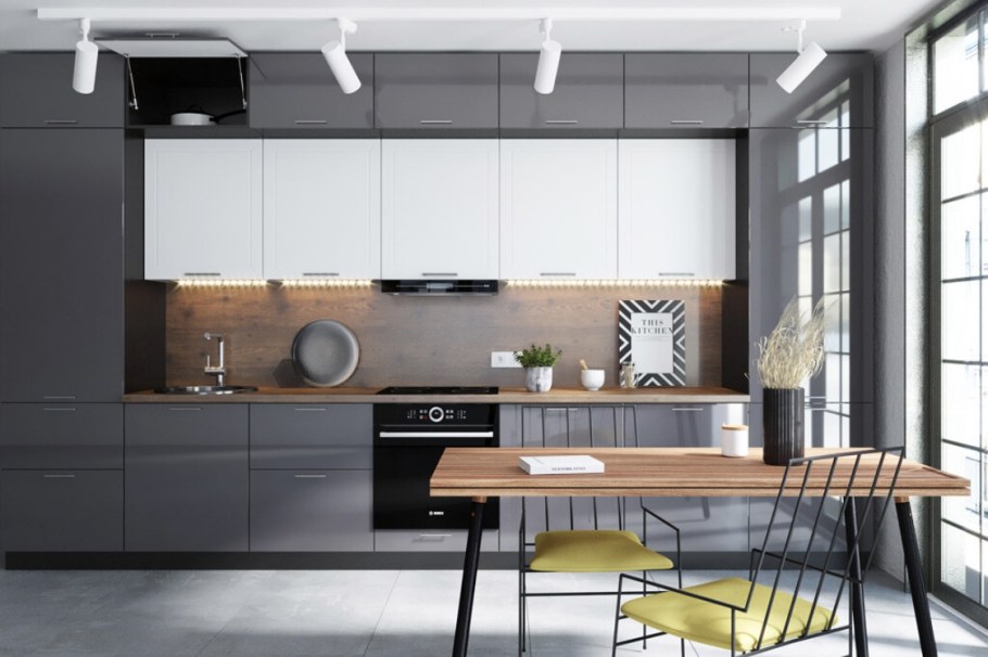 Кухня Глетчер маренго Силк