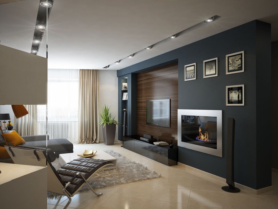 Современная отделка гостиной