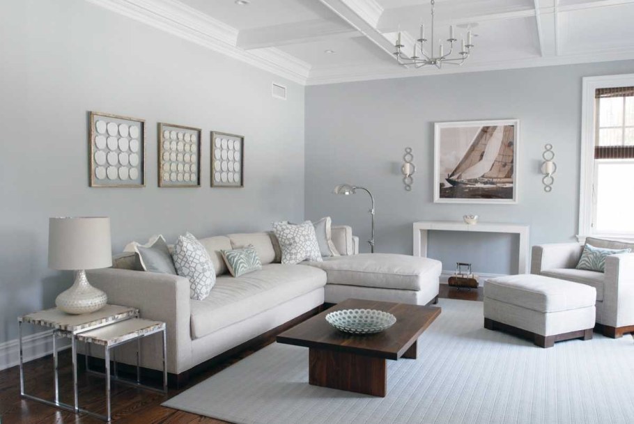 Белая мебель в интерьере гостиной