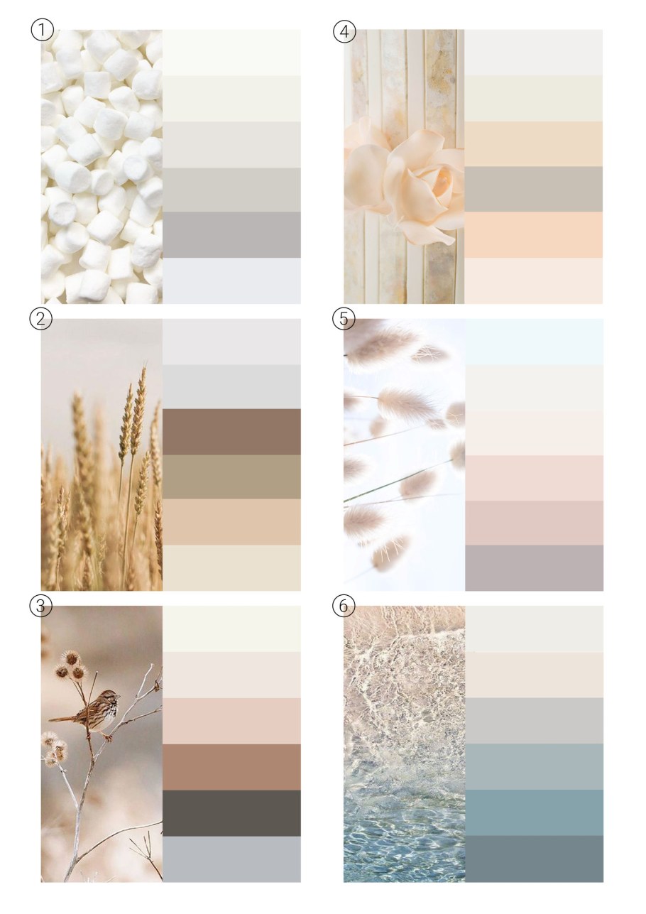 Молочный бежевый палитра