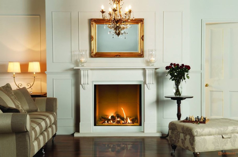 Камин Неоклассика дровяной высокий