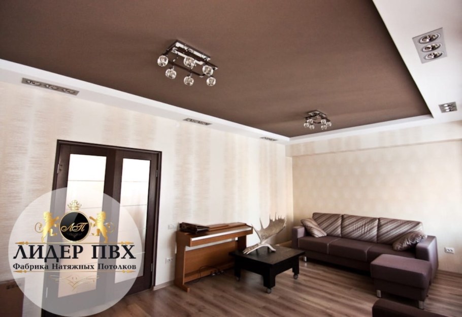 Шоколадный цвет потолка