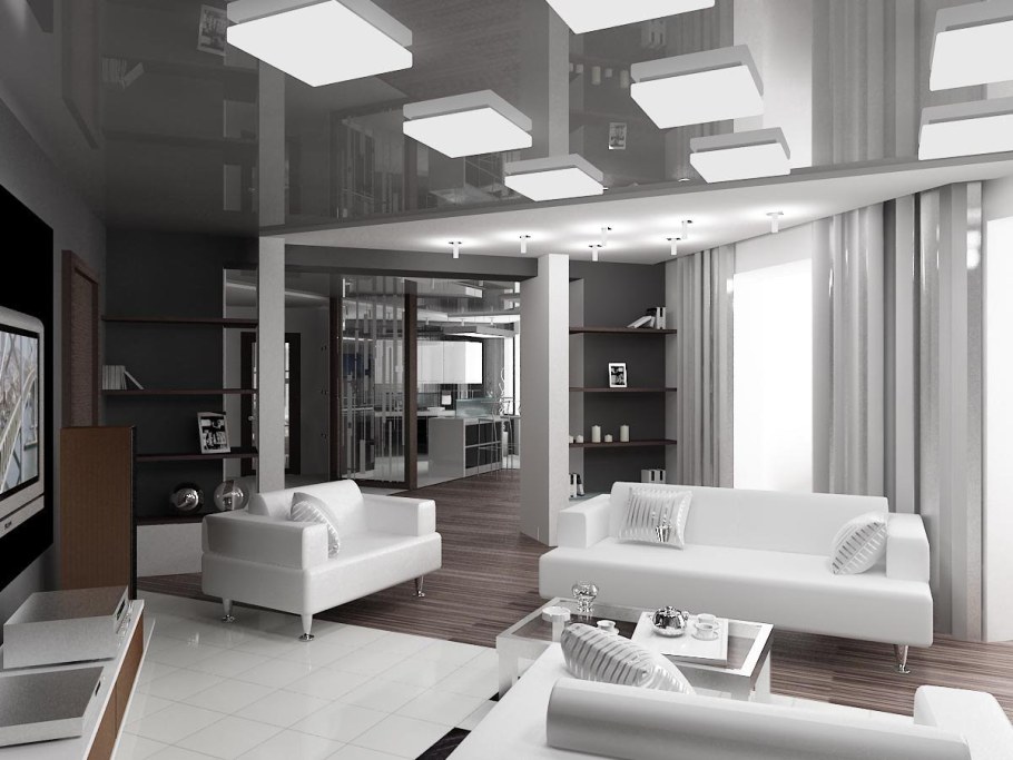 Серый потолок