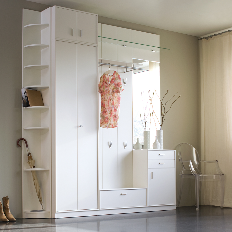 Прихожая белая глянцевая