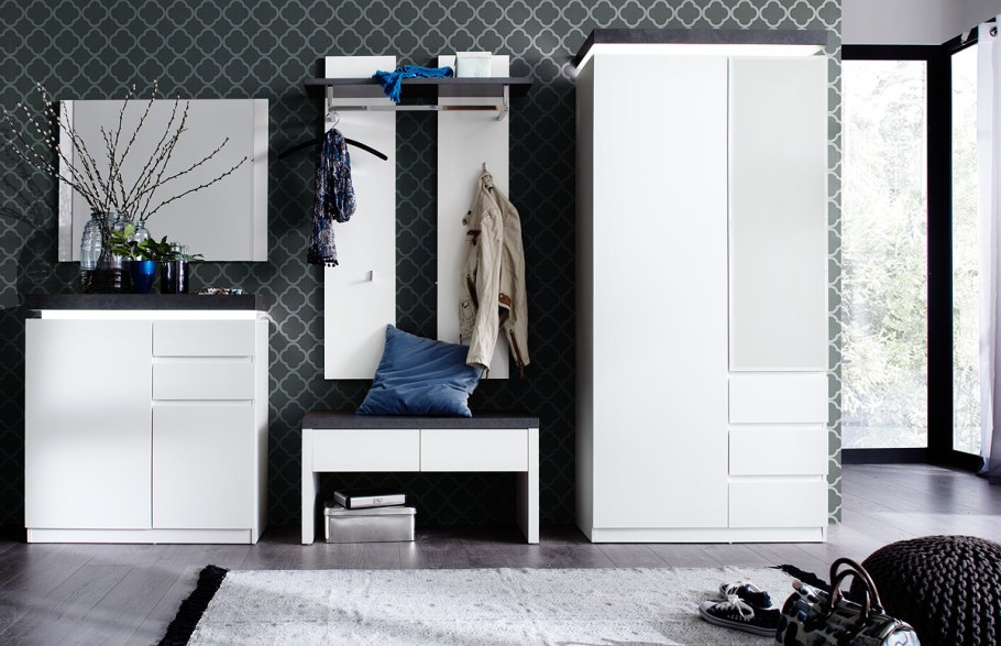 Прихожая белая глянцевая