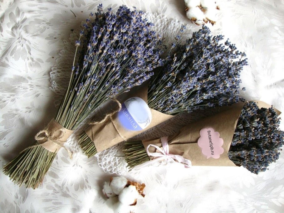 Букеты из сухой лаванды