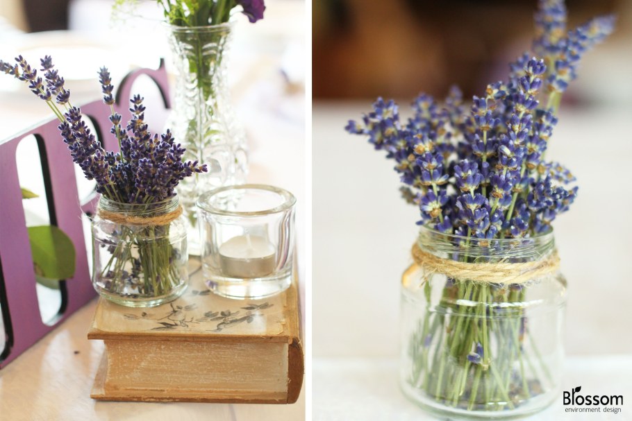 Ваза с лавандой декор