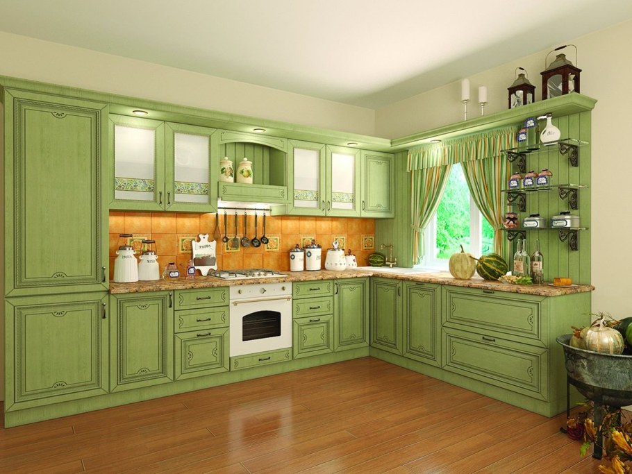 Кухня Прованс фисташковая