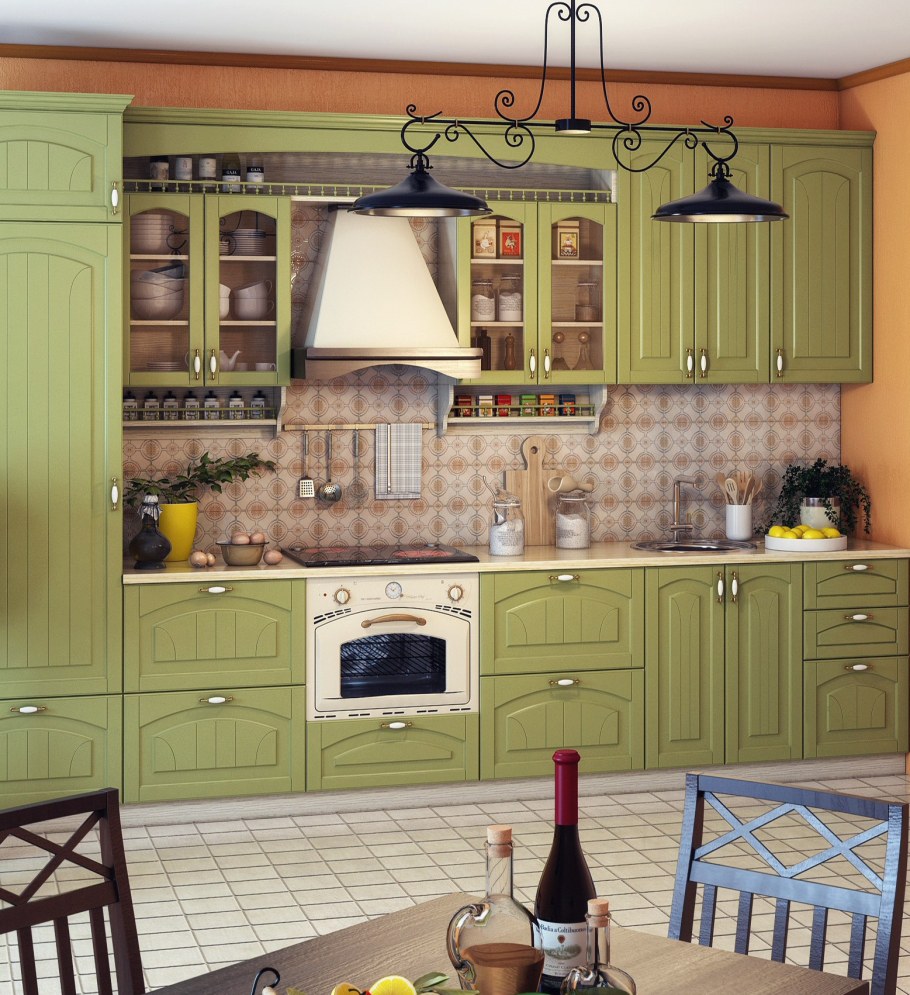 Кухня Прованс минт зеленый