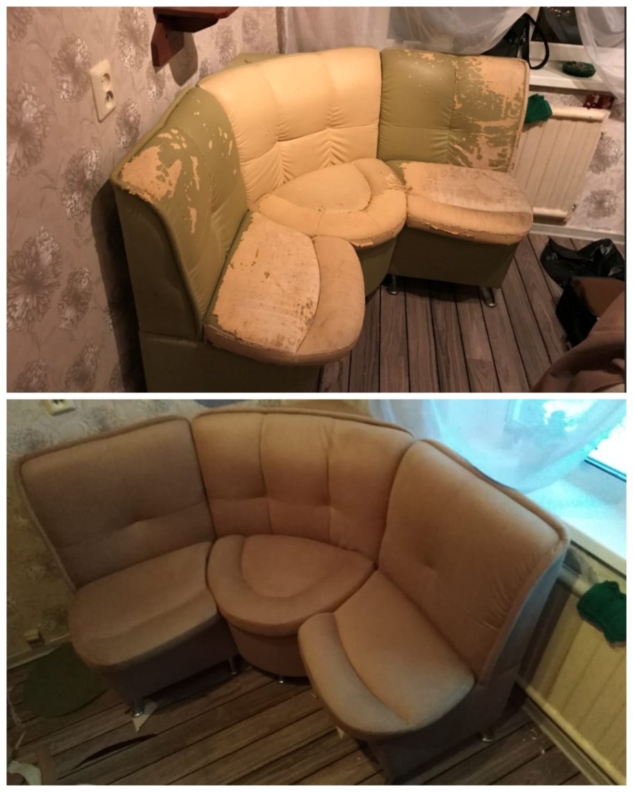 Перетяжка кухонного уголка