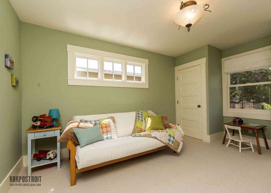 Детская комната в оливковых тонах