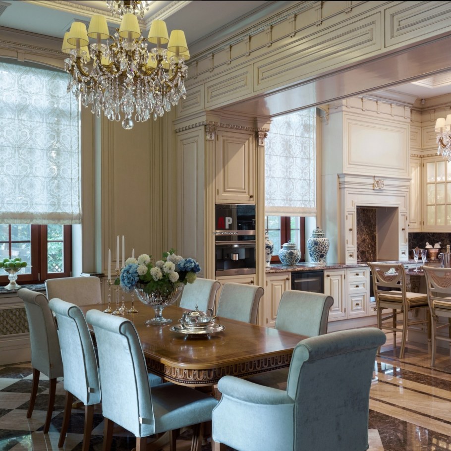 Кухня столовая в классическом стиле