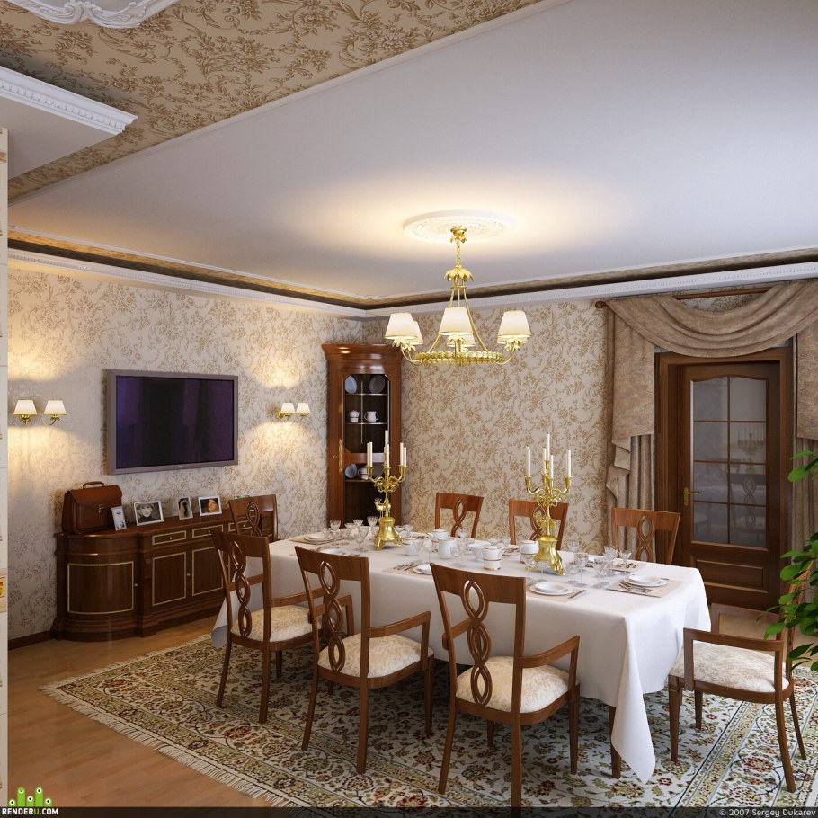 Столовые комнаты в частном доме