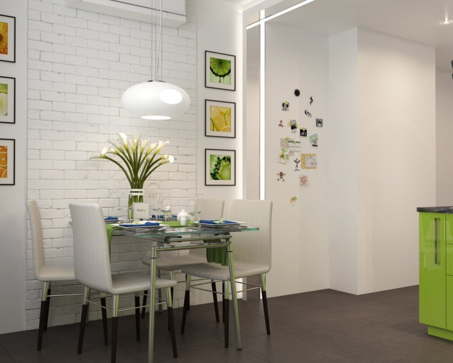 Декор стены в обеденной зоне