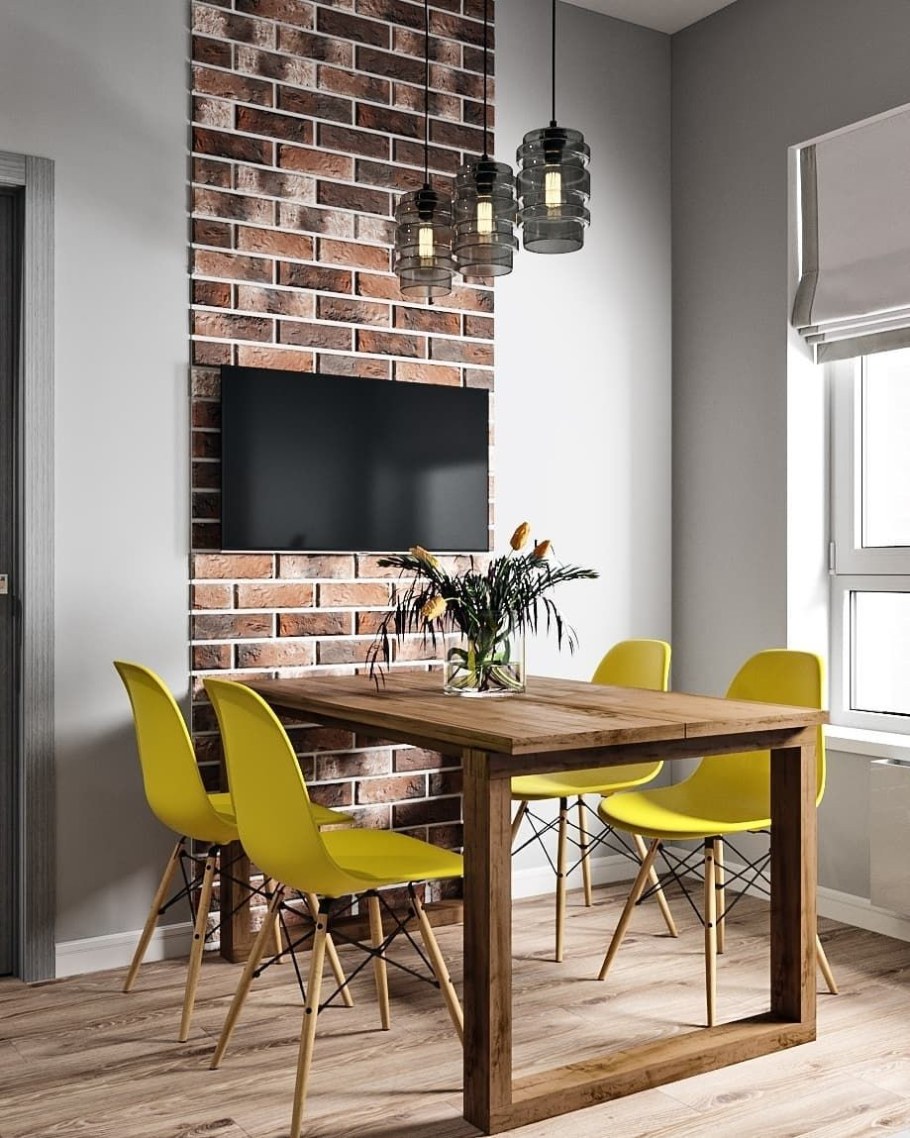 Акцентная стена на кухне