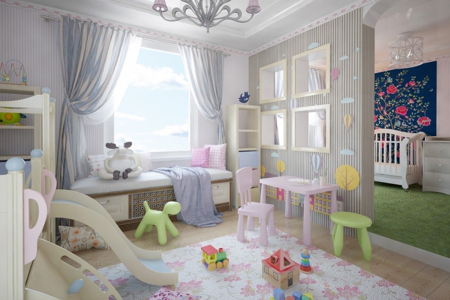 Дизайнерская детская для девочки