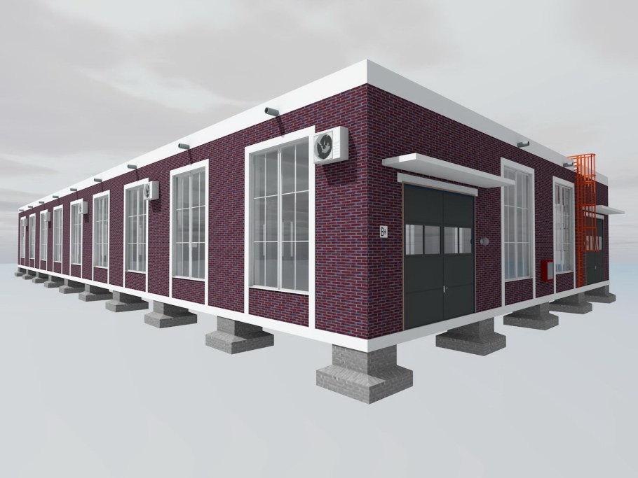 Одноэтажное здание из сэндвич панелей