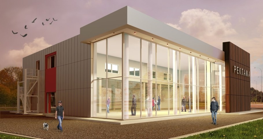 Фасады торговых зданий