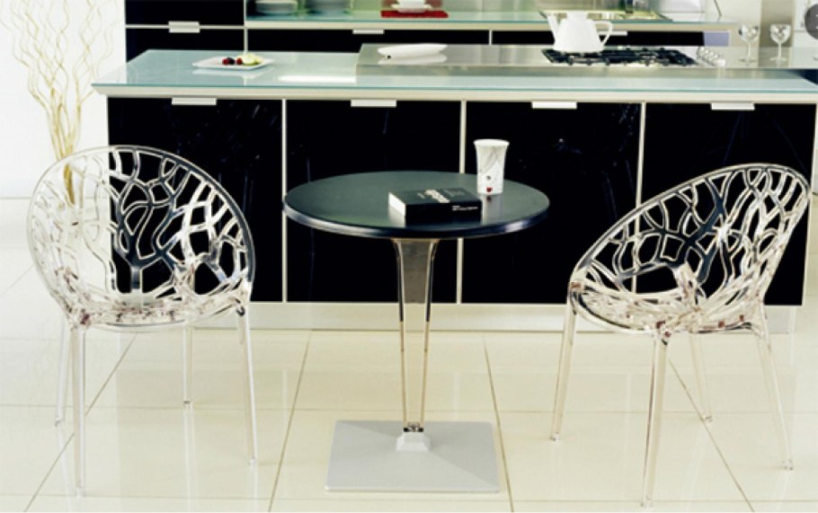 Прозрачные стулья в интерьере