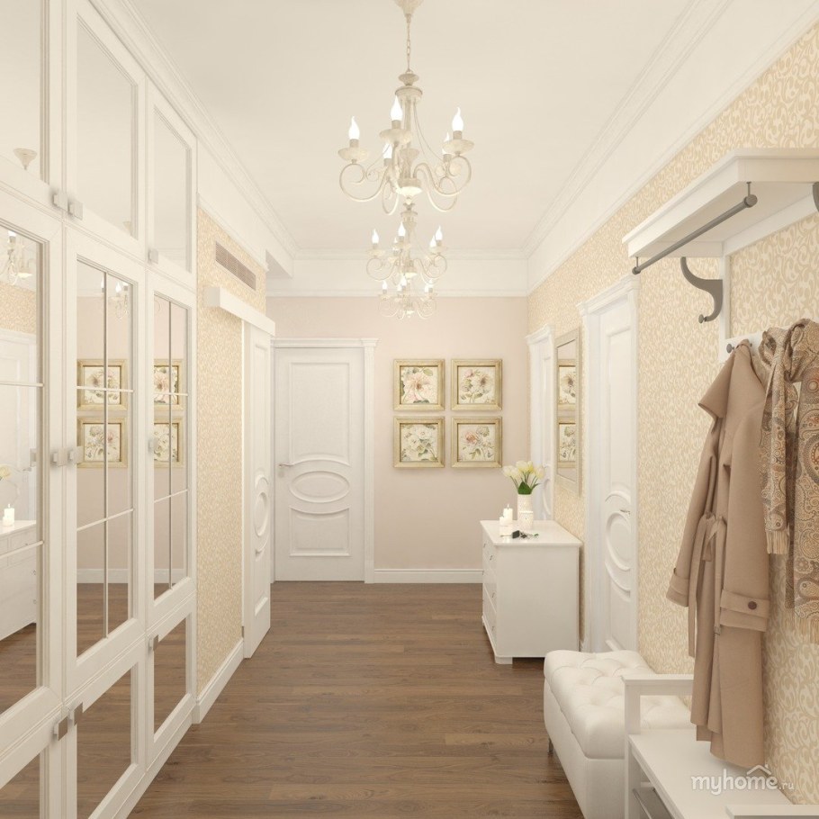 Прихожая в светлых тонах