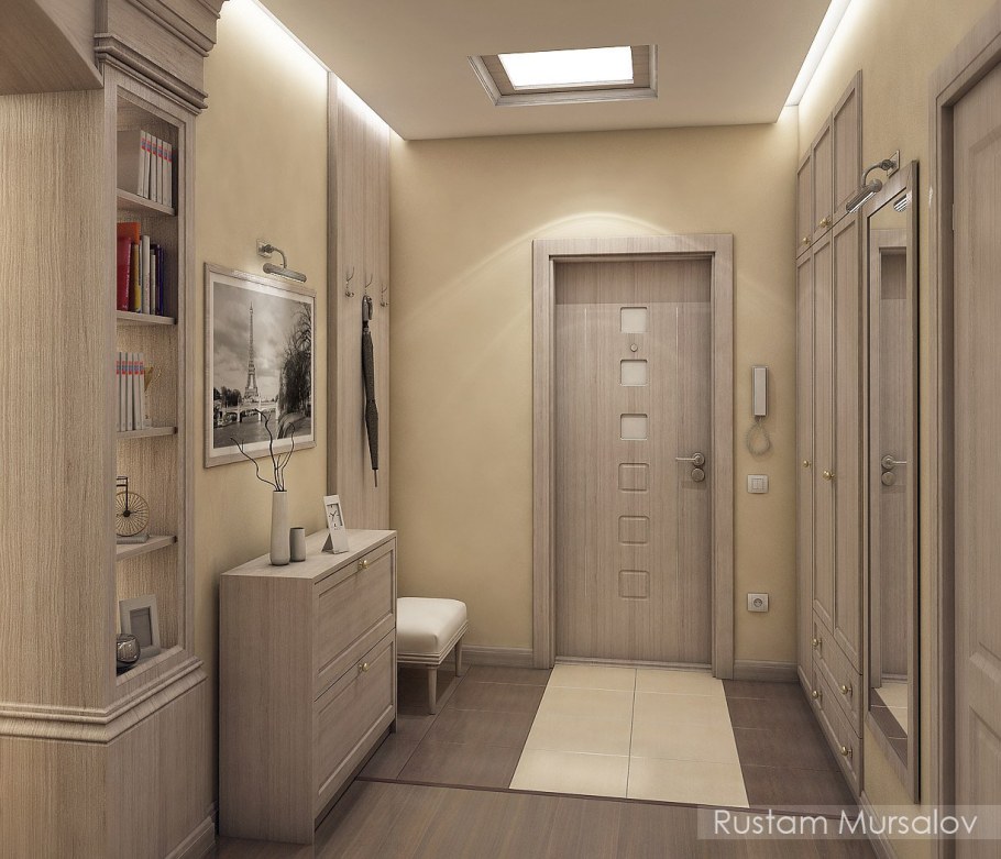 Коридор в бежевом цвете