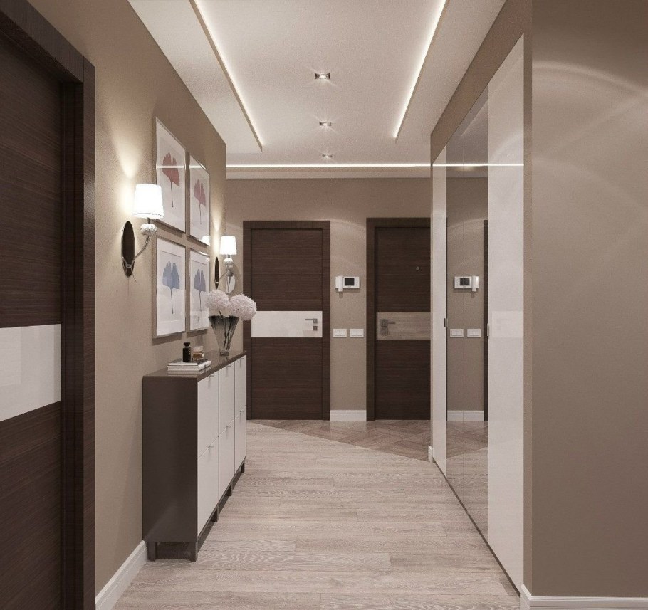 Прихожая в кофейных тонах