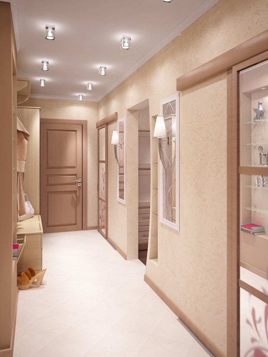 Точечное освещение в прихожей