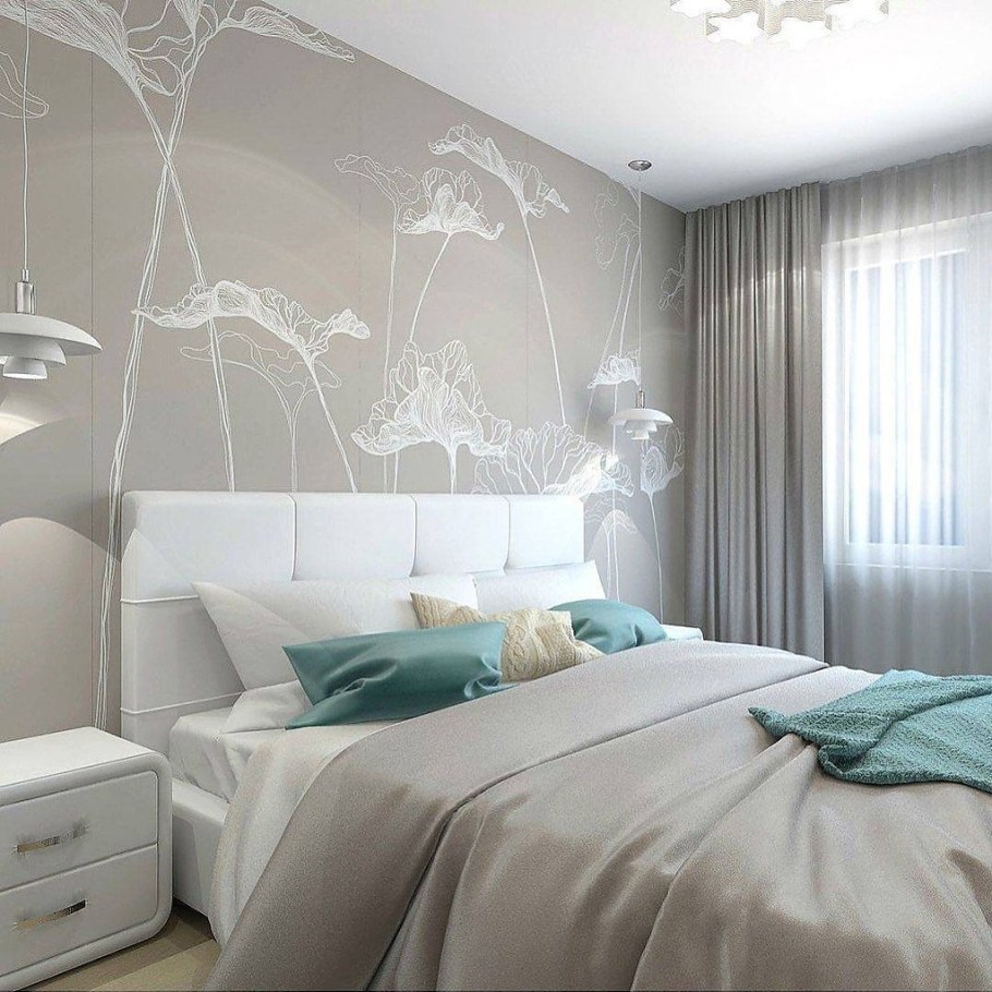 Спальня в светлых тонах