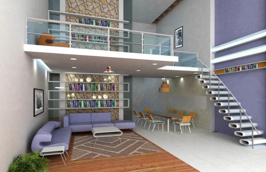 Проект комнаты с антресолью