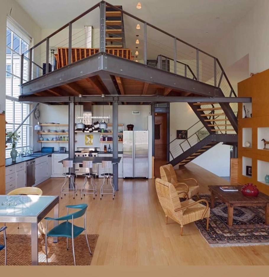 Антресольный этаж в стиле лофт