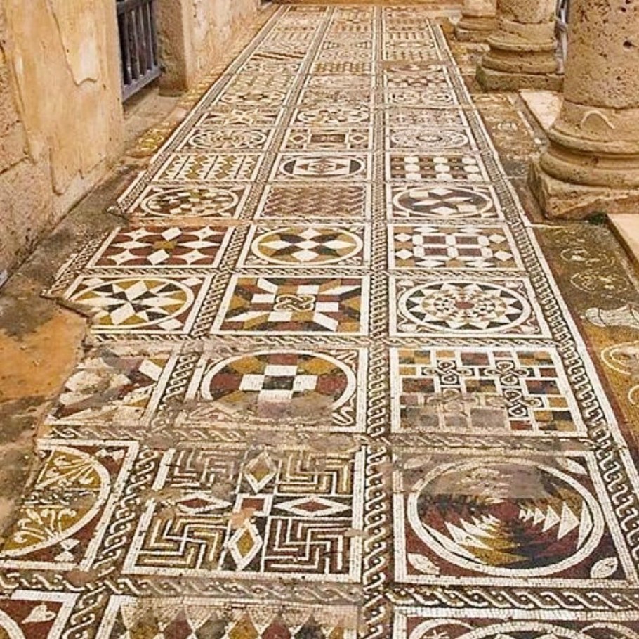 Мозаичный пол древний Рим