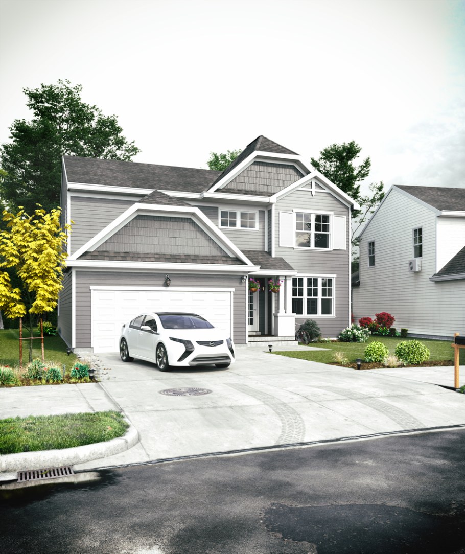 Загородный дом с машиной