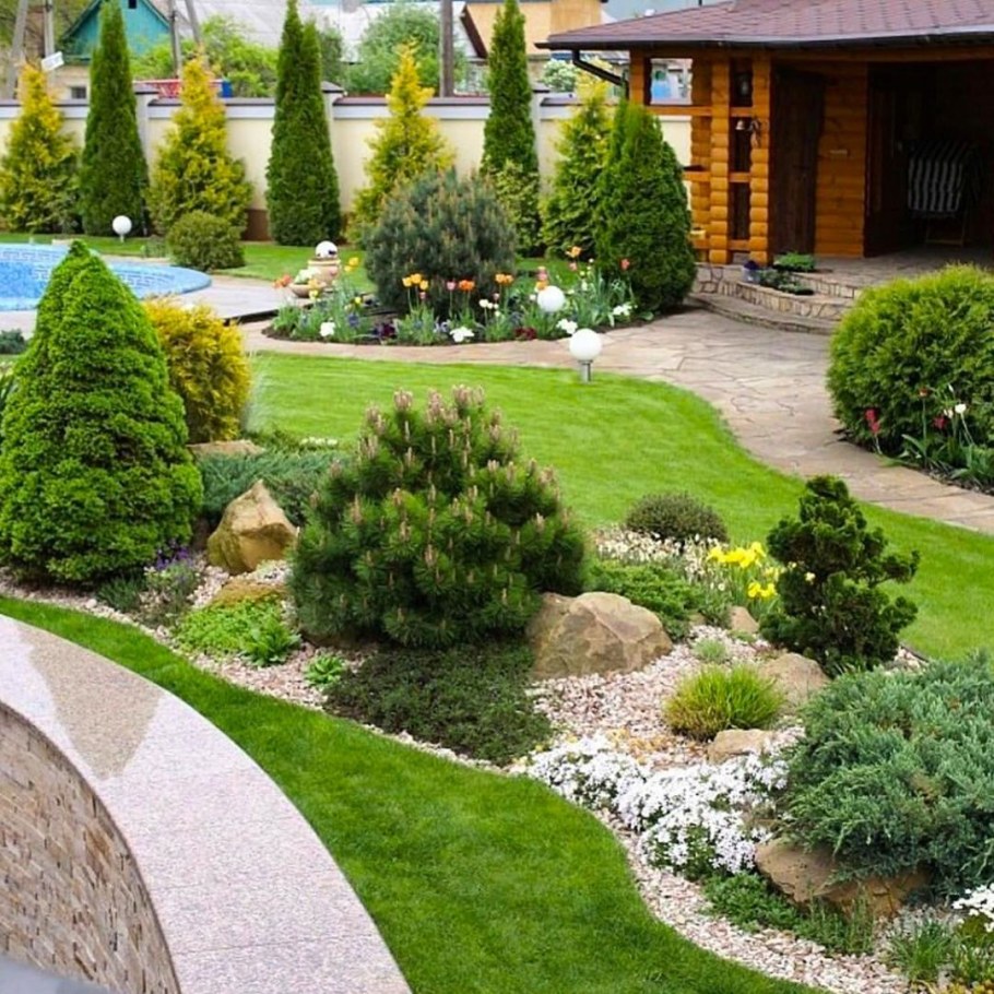 Рокарий с горной сосной