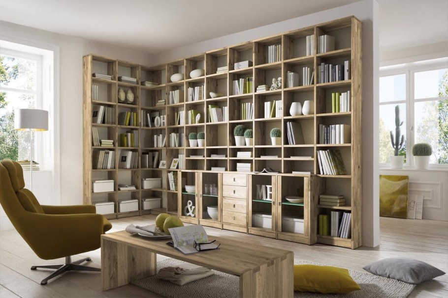 Книжные стеллажи в интерьере
