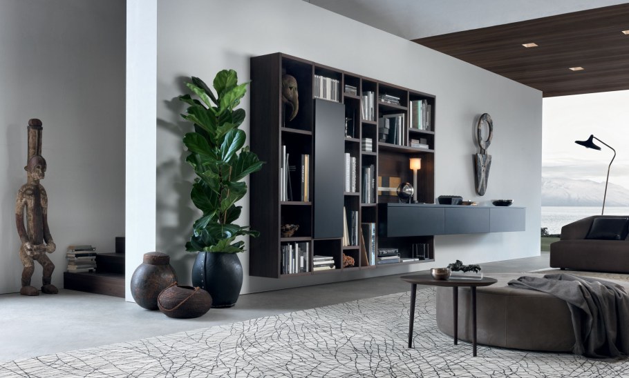 Стеллажи в гостиную современные