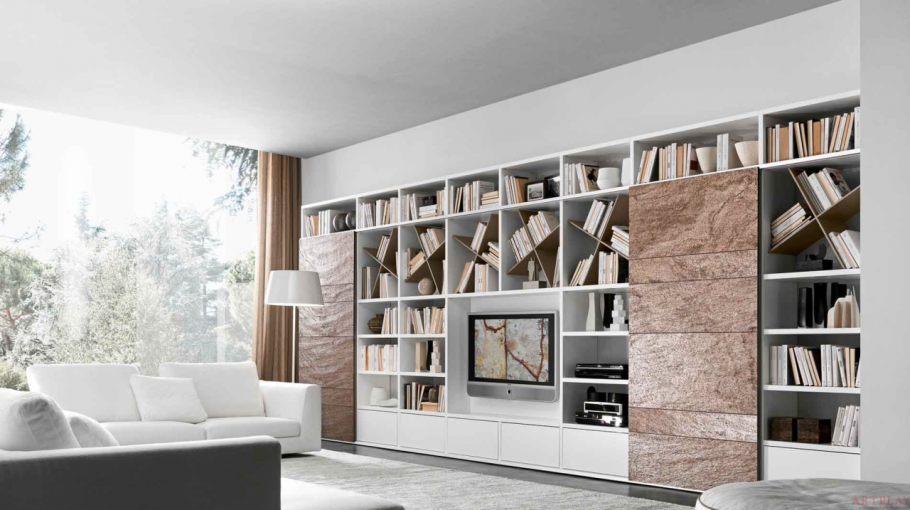 Современный книжный стеллаж