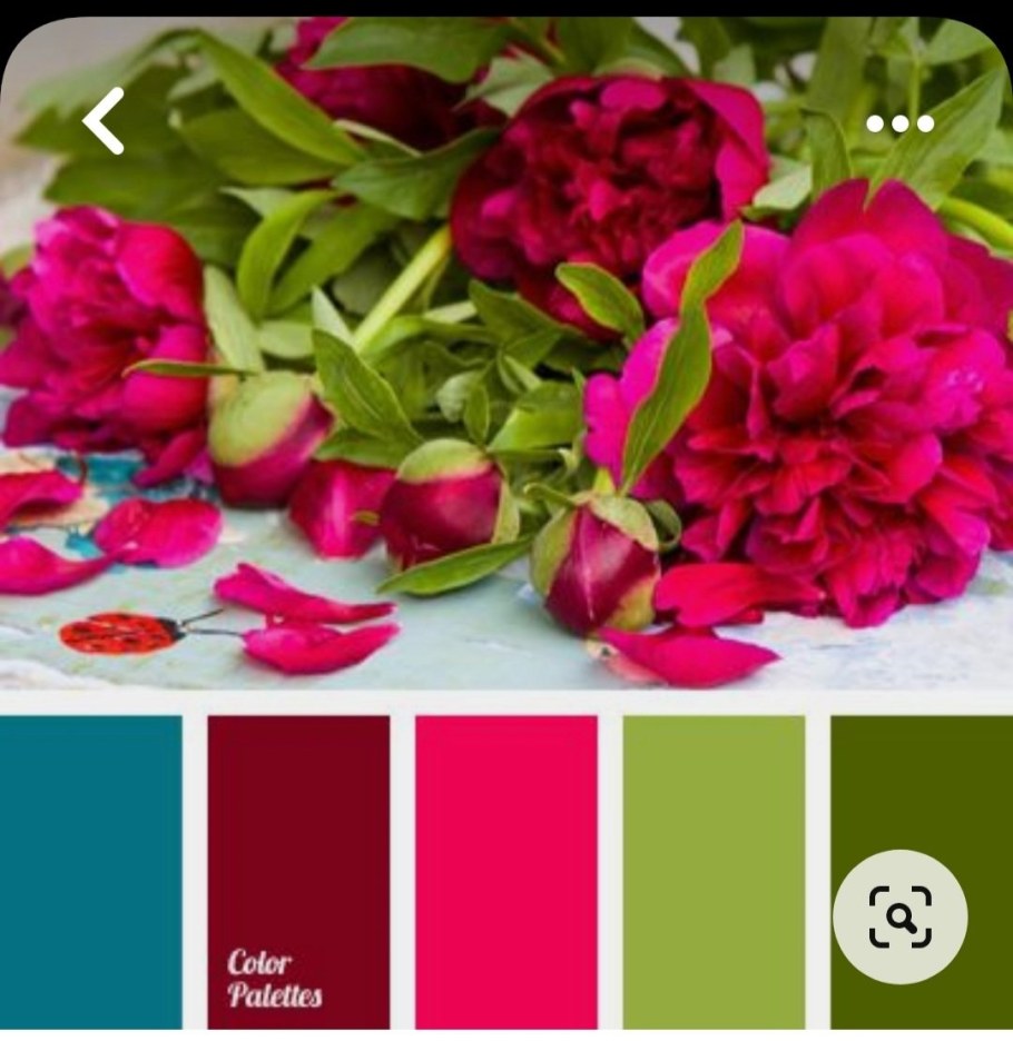 Сочетание цветов с малиновым