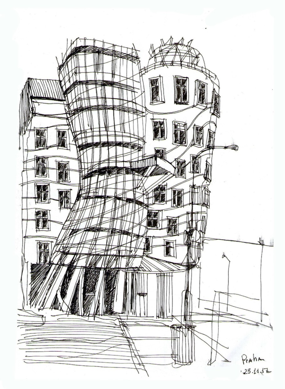 Танцующий дом Фрэнк Гери