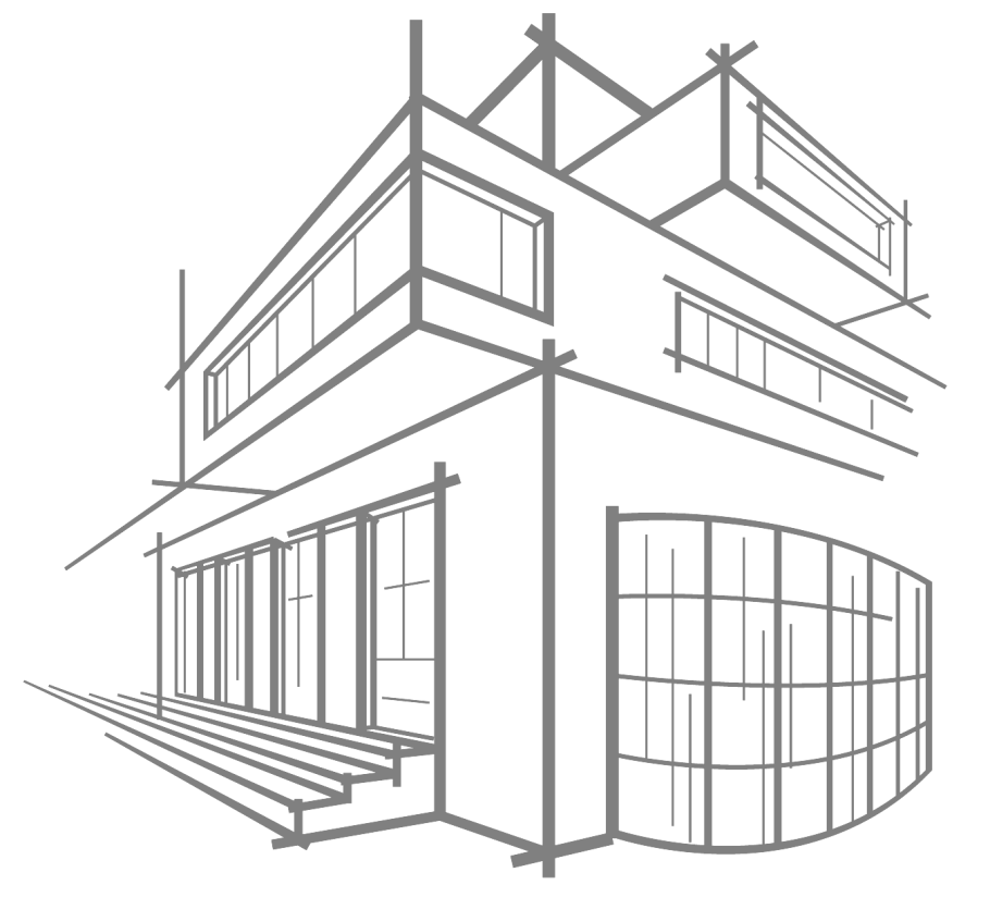 Эскиз современного здания