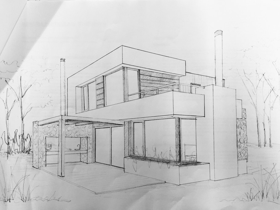 Архитектурные сооружения карандашом