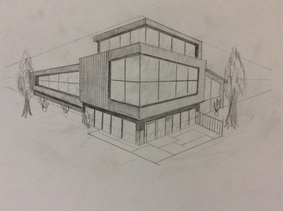 Перспектива эскиз здания
