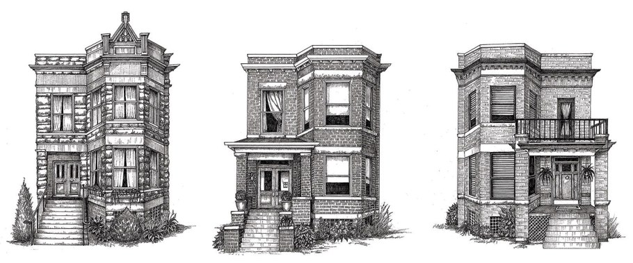 Фасад здания в графике