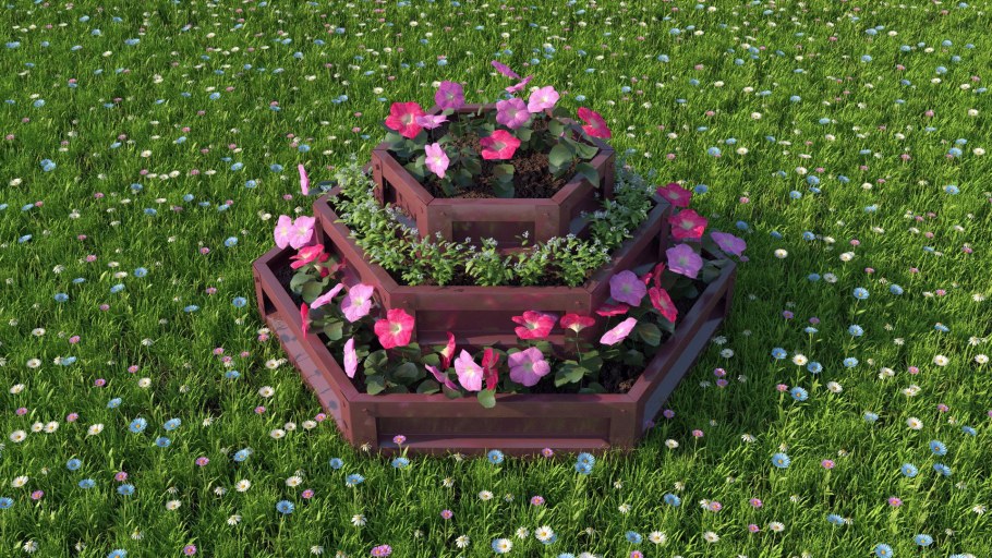 Клумба Каскад шестиугольник