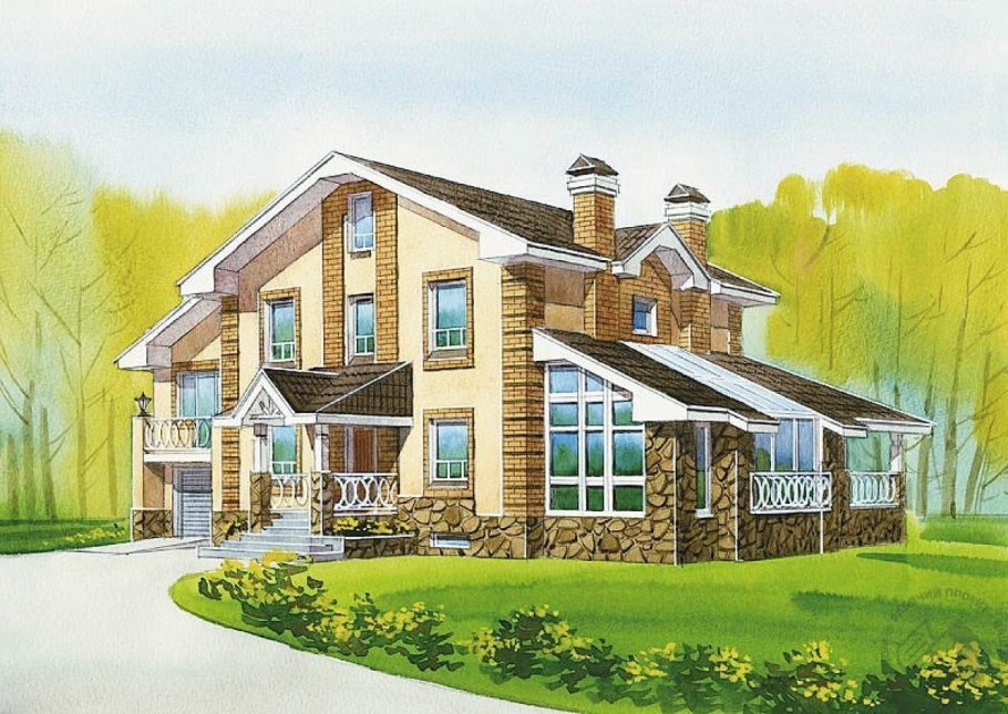 Эскиз коттеджа