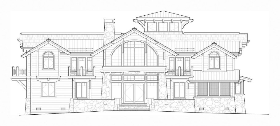 Архитектурный чертеж коттеджа