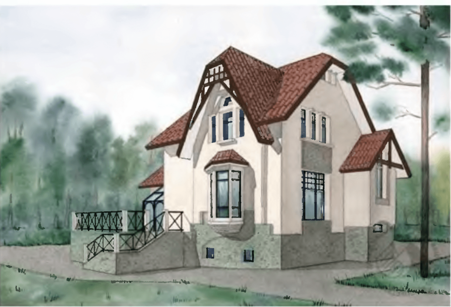 Коттедж для рисования